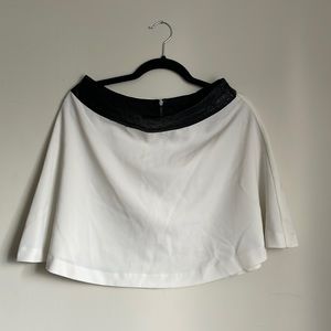 Black and white circle skirt.